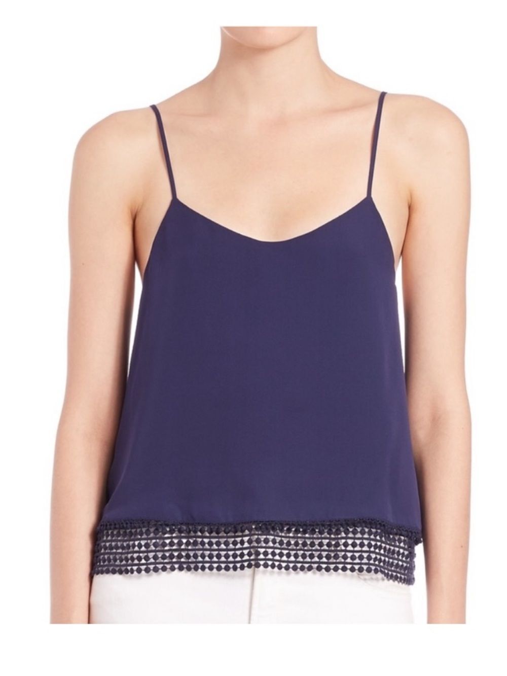 Rebecca Minkoff Equinox Silk Cami Top in Navy M NWOT